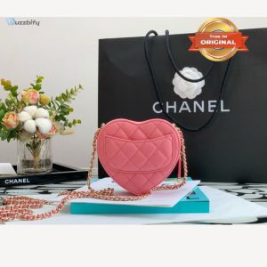 chanel mini heart bag coral pink for women 7in18cm as3191 b07958 nh621 buzzbify 1 1