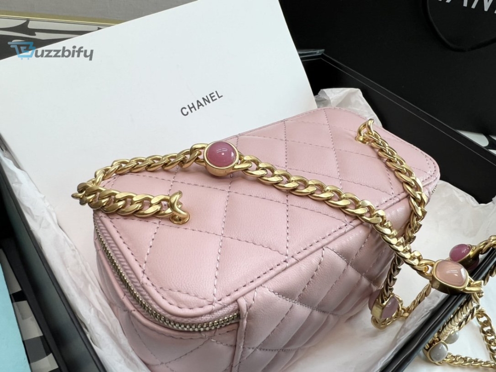 Chanel Vanity With Chain Light Pink For Women Womens Bags 6.2In16cm