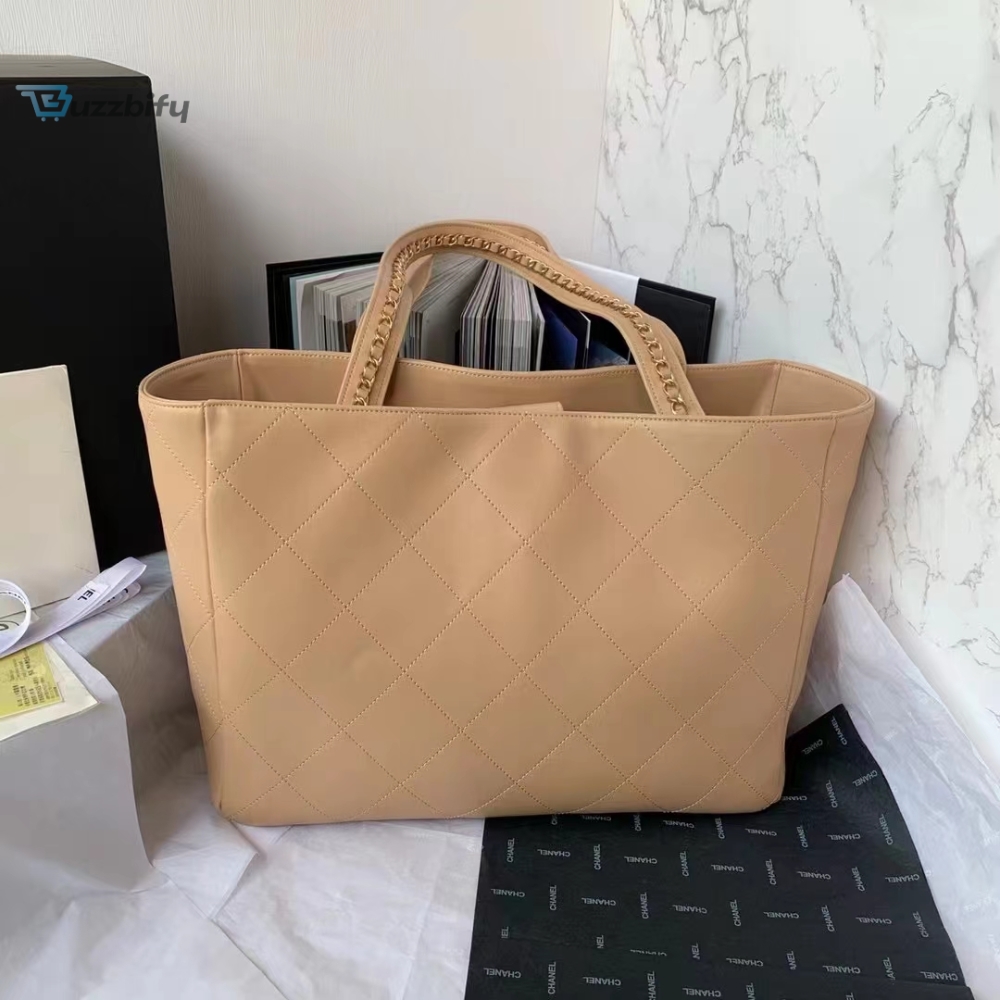Chanel Shopping Bag Beige For Women Womens Bags 14.4In37cm - Buzzbify