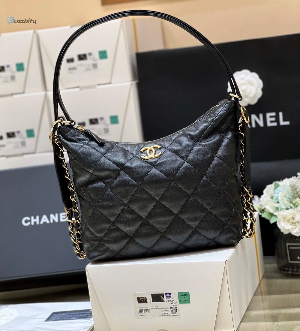 Chanel Maxium Old Hobo Bag Black For Women, Women’s Bags 14.4in/37cm AS3488 B08857 94305