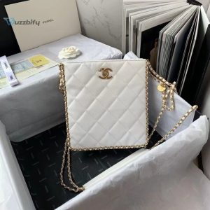 chanel small shopping bag white for women womens bags 91in23cm buzzbify 1