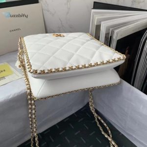 chanel small shopping bag white for women womens bags 91in23cm buzzbify 1 2