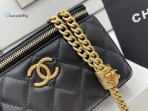 chanel small vanity case black with gold zipper for women womens bags 59in15cm buzzbify 1 1