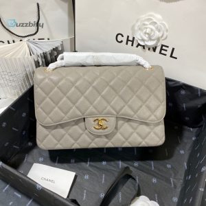 chanel large classic handbag gold hardware grey for women womens handbags shoulder bags 118in30cm buzzbify 1