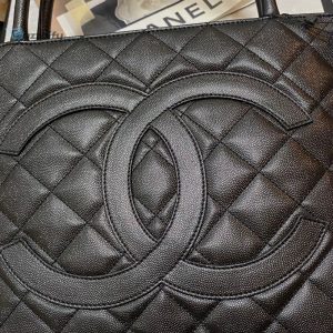 chanel medallion tote gold hardware caviar black for women womens handbags shoulder bags 156in32cm buzzbify 1 7
