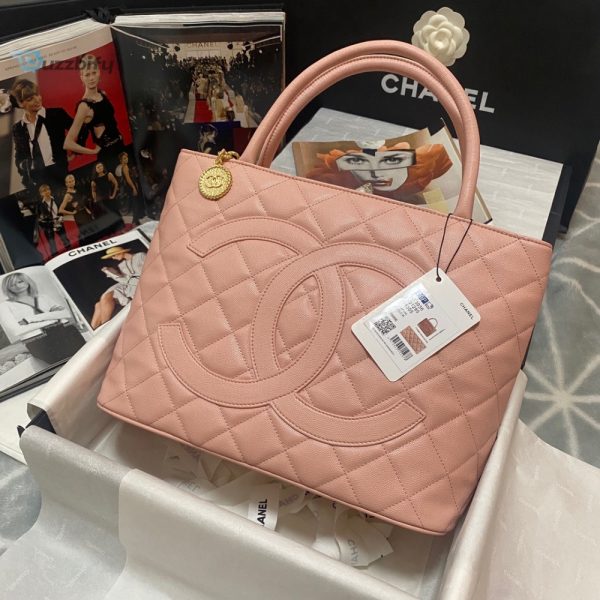 Chanel Medallion Tote Gold Hardware Caviar Pink For Women Womens Handbags Shoulder Bags 15.6In32cm Celebrities at the Chanel Metiers dArt 2019 Show Berwickpa Shop