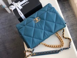 chanel 19 maxi handbag teal for women womens bags shoulder and crossbody bags 14in36cm as1162 buzzbify 1 3