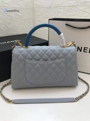 chanel Schwarz large flap bag with top handle light grey for women womens handbags shoulder and crossbody bags 11in28cm a92991 buzzbify 1 1