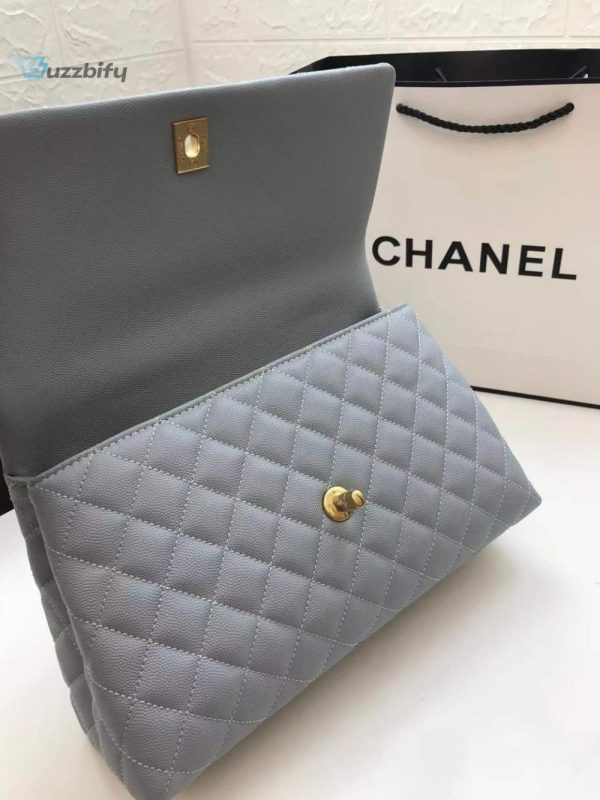chanel Schwarz large flap bag with top handle light grey for women womens handbags shoulder and crossbody bags 11in28cm a92991 buzzbify 1 6