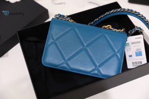 chanel 19 woc flap bag 20cm goatskin leather springsummer act 1 collection blue buzzbify 1 5