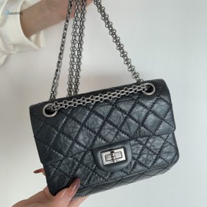 Chanel Black Quilted Lambskin 19 WOC Wallet On Chain Gold And