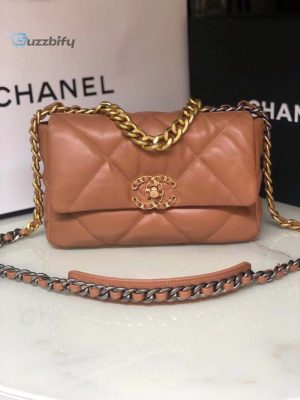 chanel 19 handbag 26cm brown for women as1160 buzzbify 1