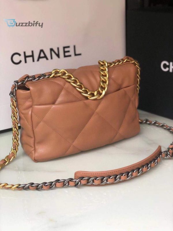 chanel 19 handbag 26cm brown for women as1160 buzzbify 1 2