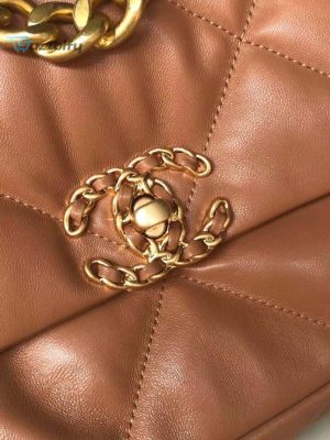 chanel link 19 handbag 26cm brown for women as1160 buzzbify 1 4