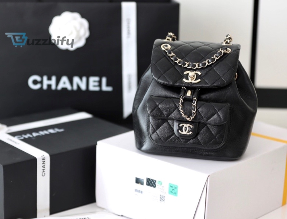 Chanel Backpack Black For Women 7 In18cm