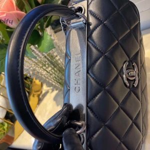 chanel classic flap bag medal hardware black for women 98in25cm buzzbify 1 3