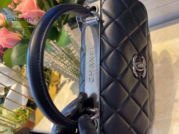 chanel classic flap bag medal hardware black for women 98in25cm buzzbify 1 3