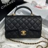 chanel mini flap bag with top handle black for women 78in20cm buzzbify 1