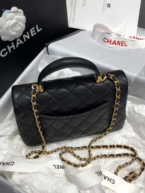 chanel mini flap bag with top handle black for women 78in20cm buzzbify 1 3