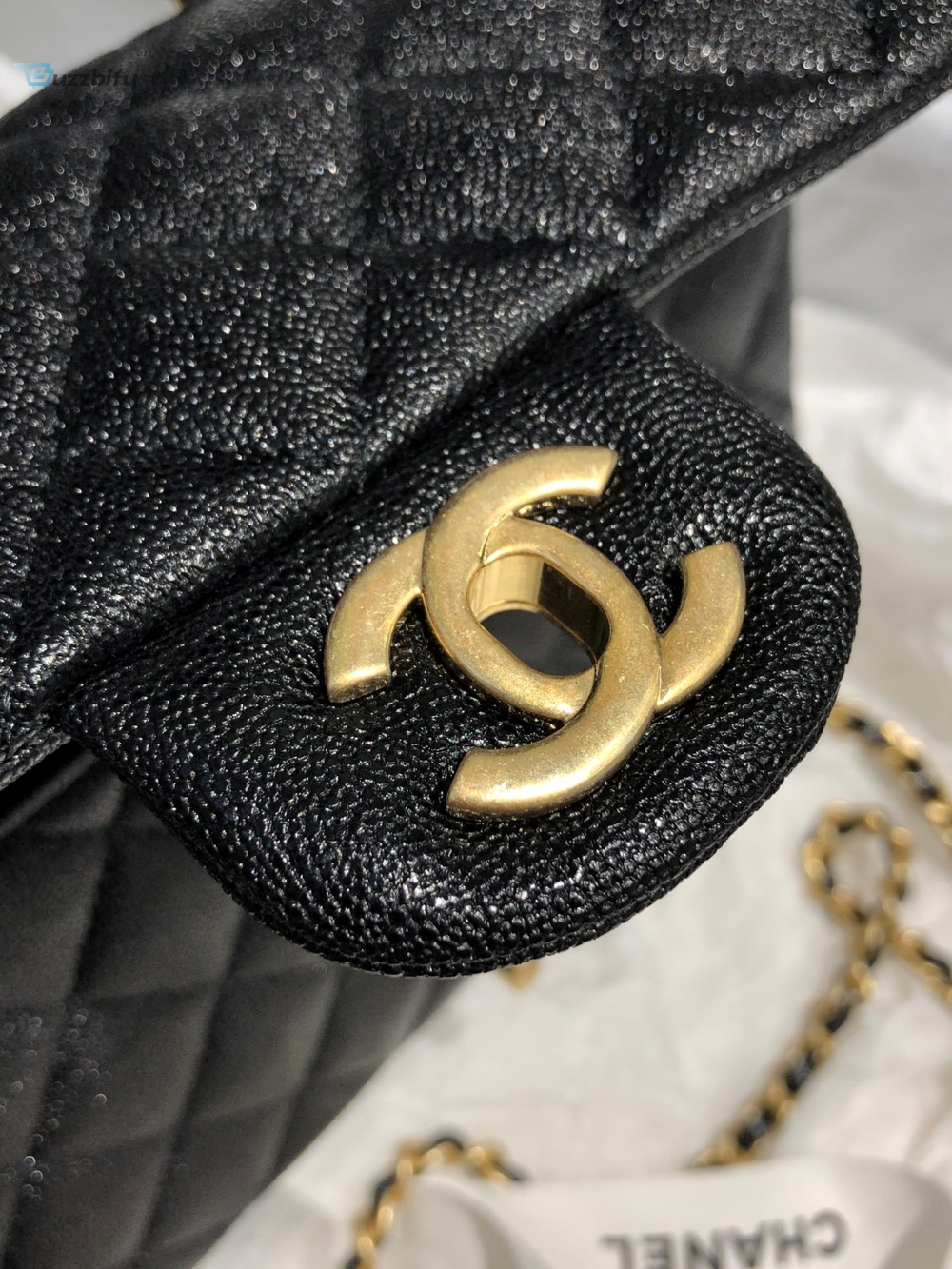 Chanel Mini Flap Bag With Top Handle Black For Women 7.8in/20cm