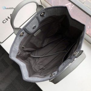 chanel small shopping bag silver hardware grey for women womens handbags shoulder bags 152in39cm as3257 buzzbify 1 7