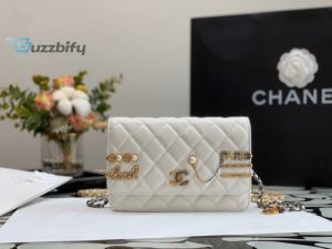 chanel flap bag white for women 74in19cm buzzbify 1