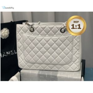 Chanel Chain Tote Shoulder Bag White For Women 13In  33Cm A50995