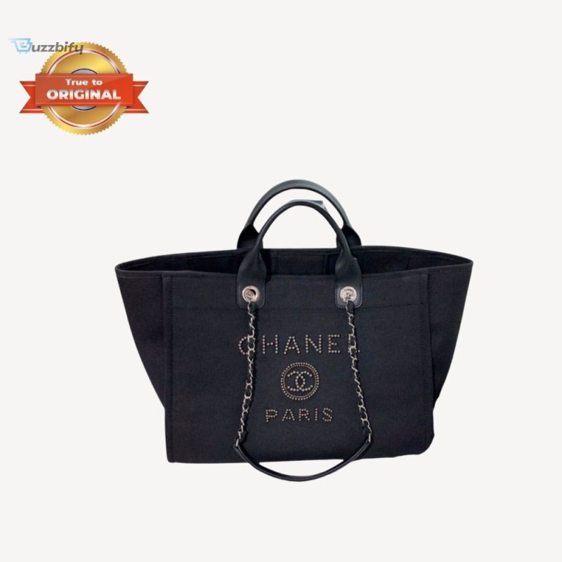 chanel large deauville pearl tote bag black for women 15in38cm a66941 buzzbify 1