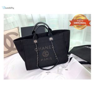 chanel large deauville pearl tote bag black for women 15in38cm a66941 buzzbify 1 1