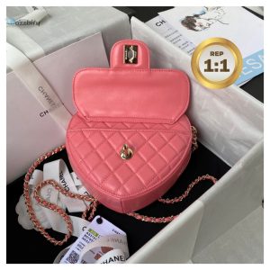 chanel mini heart bag coral pink for women 7in18cm as3191 b07958 nh621 buzzbify 1 3