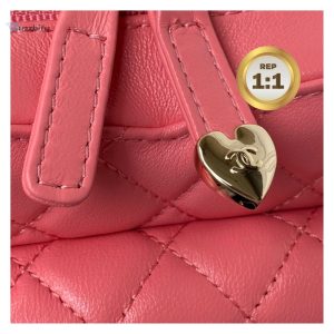 chanel mini heart bag coral pink for women 7in18cm as3191 b07958 nh621 buzzbify 1 6