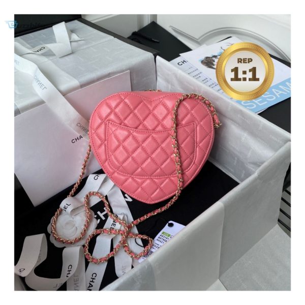 chanel mini heart bag coral pink for women 7in18cm as3191 b07958 nh621 buzzbify 1 7