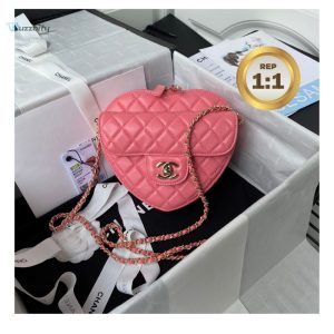chanel mini heart bag coral pink for women 7in18cm as3191 b07958 nh621 buzzbify 1 9
