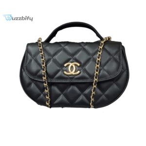 chanel classic flap phone holder with chain nice bag black for women 19cm 75in buzzbify 1