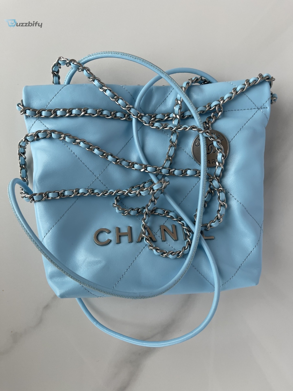 Chanel 22 Mini Handbag Blue For Women 20Cm 7.9In As3980 15 Chanel 22 Mini Handbag Blue For Women 20cm / 7.9in AS3980