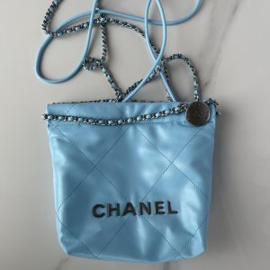 chanel 22 mini handbag blue for women 20cm 79in as3980 buzzbify 1 6