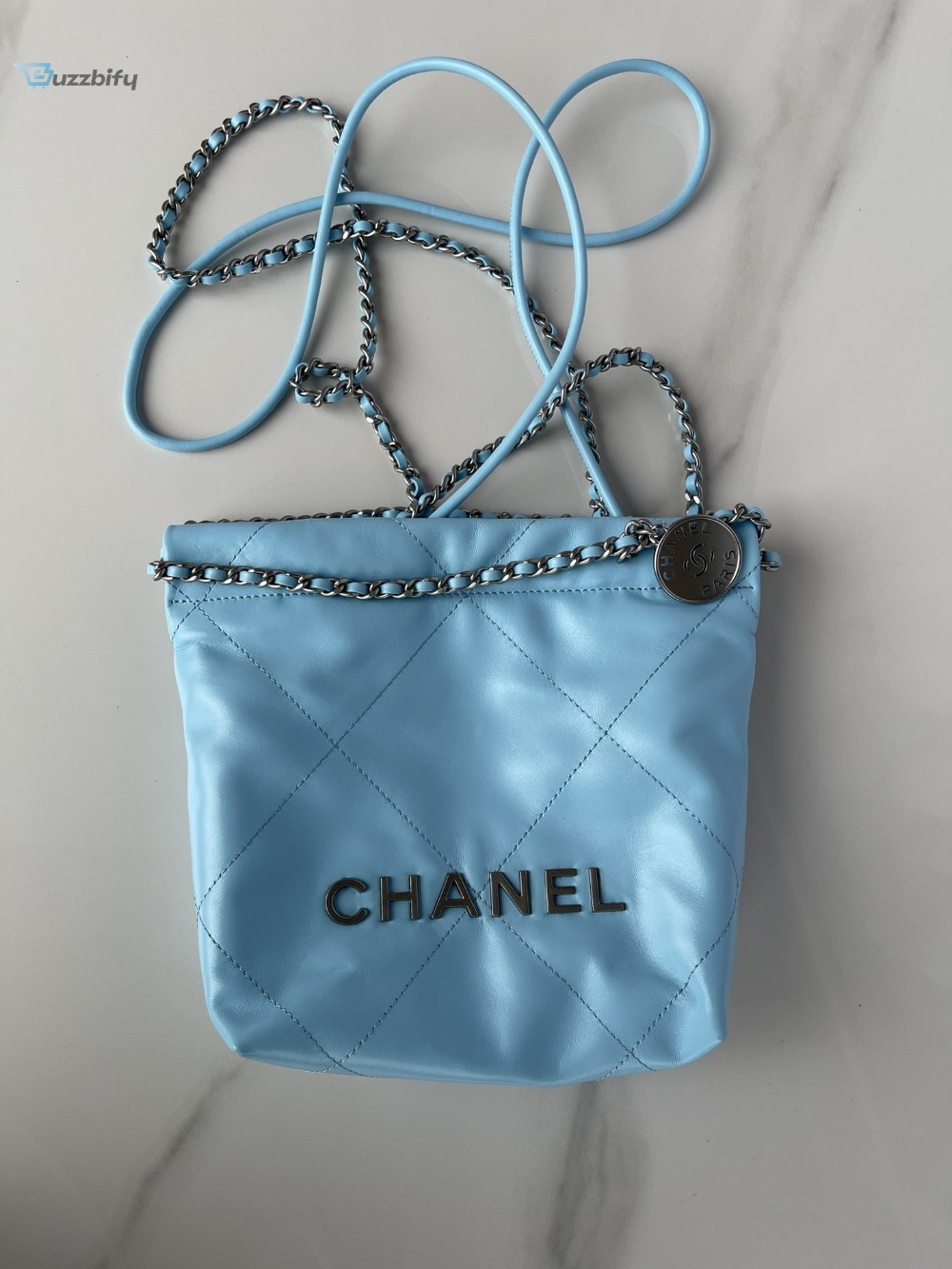 Chanel 22 Mini Handbag Blue For Women 20Cm 7.9In As3980 18 Chanel 22 Mini Handbag Blue For Women 20cm / 7.9in AS3980