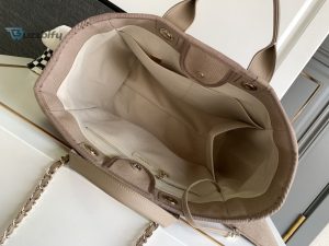 chanel open deauville tote canvas bag beige for women 38cm 15in buzzbify 1 7