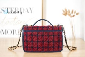 chanel small flap bag with top handle red for women 25cm 98in buzzbify 1 6