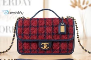chanel small flap bag with top handle red for women 25cm 98in buzzbify 1 8