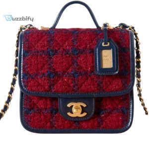 chanel mini flap bag with top handle red for women 205cm 8in buzzbify 1