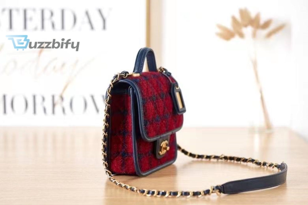 Chanel Mini Flap Bag With Top Handle Red For Women 20.5Cm 8In 17 Chanel Mini Flap Bag With Top Handle Red For Women 20.5cm / 8in