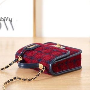 chanel mini flap bag with top handle red for women 205cm 8in buzzbify 1 5