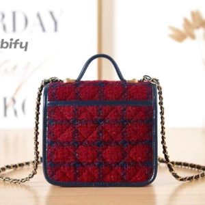 chanel mini flap bag with top handle red for women 205cm 8in buzzbify 1 7
