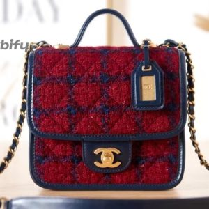 chanel mini flap bag with top handle red for women 205cm 8in buzzbify 1 8