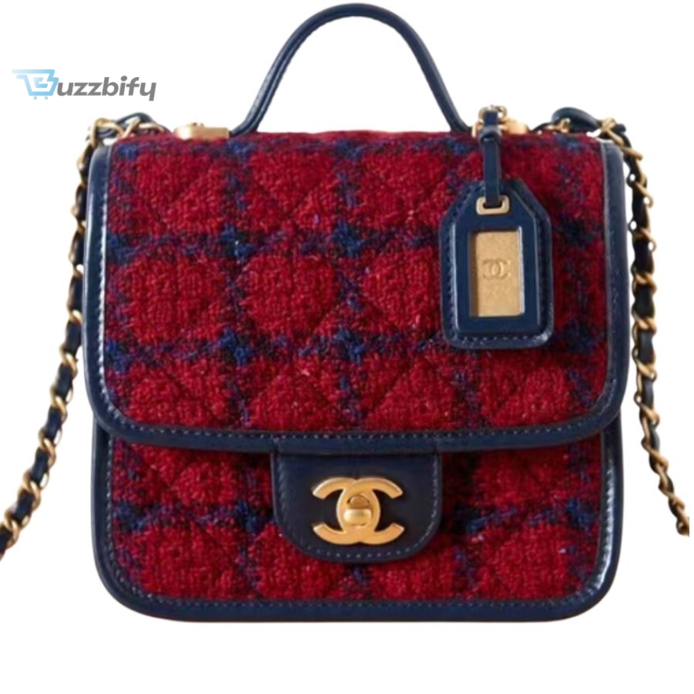 Chanel Mini Flap Bag With Top Handle Red For Women 20.5Cm 8In 22 Chanel Mini Flap Bag With Top Handle Red For Women 20.5cm / 8in