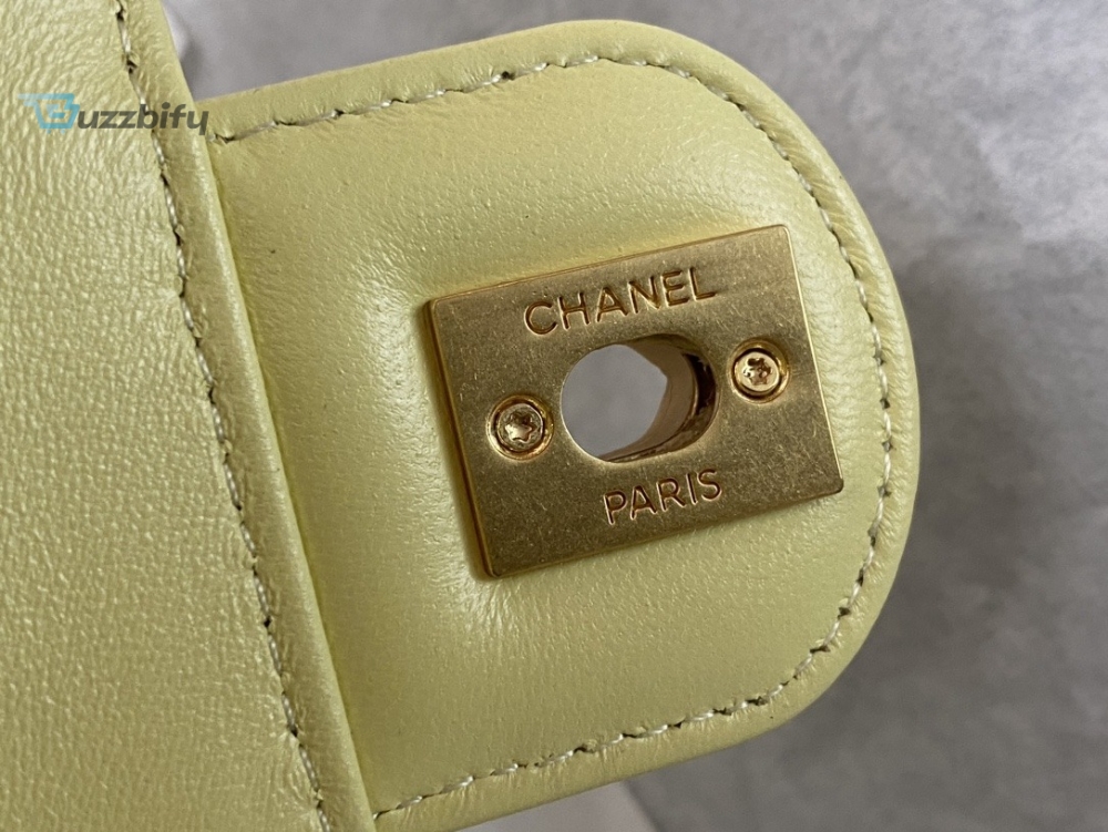 Chanel Mini Flap Bag With Top Handle Yellowbeige For Women 15Cm 6In As4035 24 Chanel Mini Flap Bag With Top Handle Yellow/Beige For Women 15cm / 6in AS4035