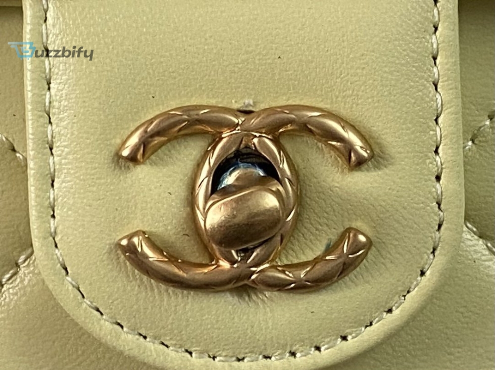 Chanel Mini Flap Bag With Top Handle Yellowbeige For Women 15Cm 6In As4035 27 Chanel Mini Flap Bag With Top Handle Yellow/Beige For Women 15cm / 6in AS4035