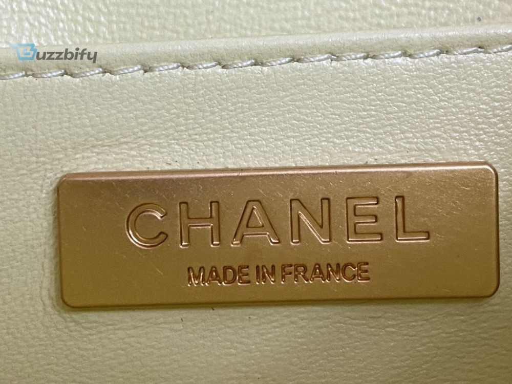 Chanel Mini Flap Bag With Top Handle Yellowbeige For Women 15Cm 6In As4035 29 Chanel Mini Flap Bag With Top Handle Yellow/Beige For Women 15cm / 6in AS4035