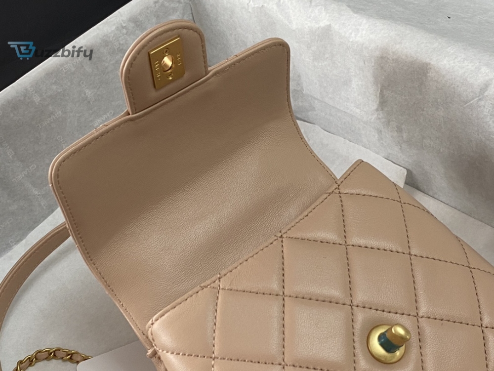 Chanel Mini Flap Bag With Top Handle Yellowbeige For Women 15Cm 6In As4035 32 Chanel Mini Flap Bag With Top Handle Yellow/Beige For Women 15cm / 6in AS4035